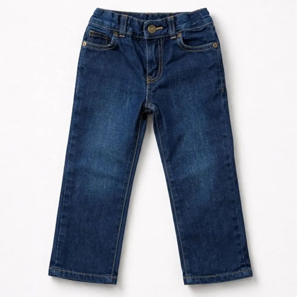 Carter’s dark blue denim straight leg jeans adjustable waist size 3T